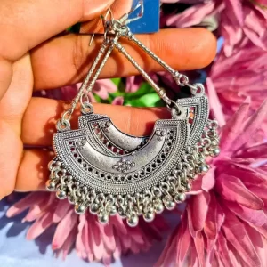 Oxidised earrings for women / chandbali earrings